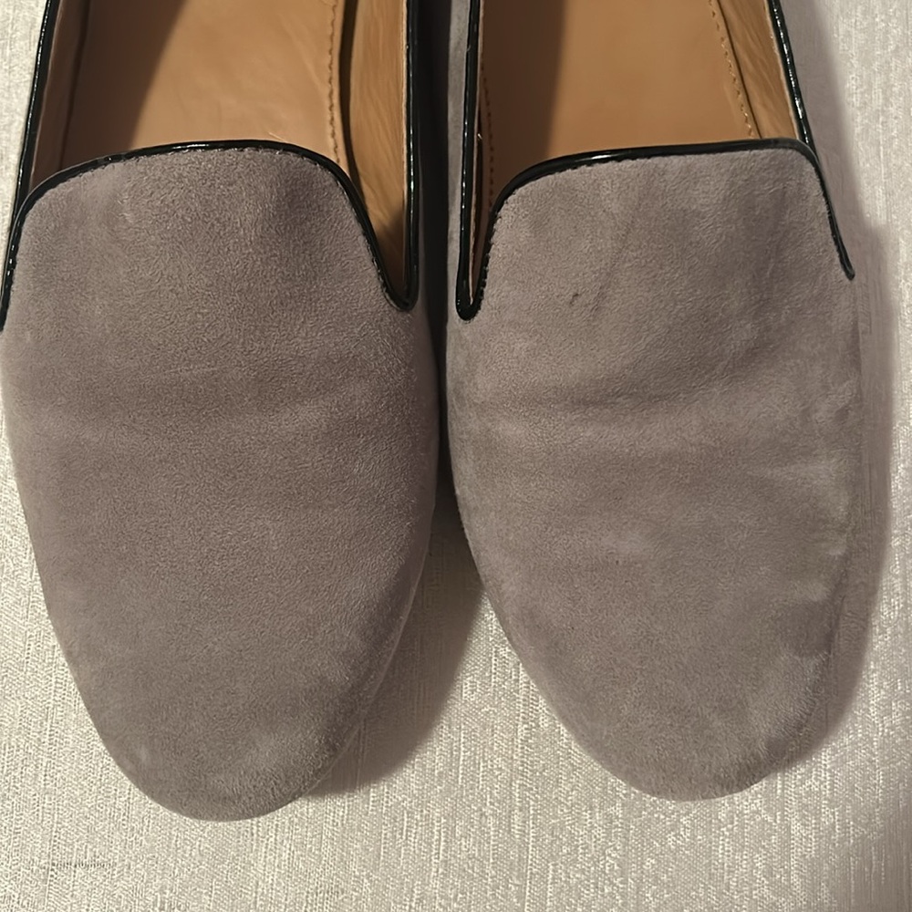 J.Crew ‘Addie’ Styled Women’s Gray Loafers Suede Slip On Flat Shoes Size 8 - Picture 5 of 14